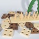 Puzzle Geometric Shapes with Wooden Holes 33N - Natural Wooden Educational Toy Puzzle Geometric Shapes with Wooden Holes 33N - Natural Wooden Educational Toy