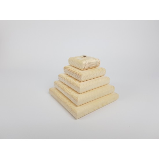 Square Tower (Montessori) - Natural Wooden Educational Toy Blocks