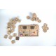 Wooden Puzzle Mathematics Game Board (47 Pieces - Montessori Material) - Natural Educational Toy
