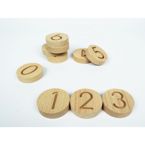 Wooden Round Figure Set - Natural Educational Wooden Toy