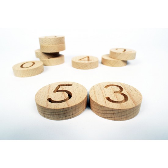 Wooden Round Figure Set - Natural Educational Wooden Toy