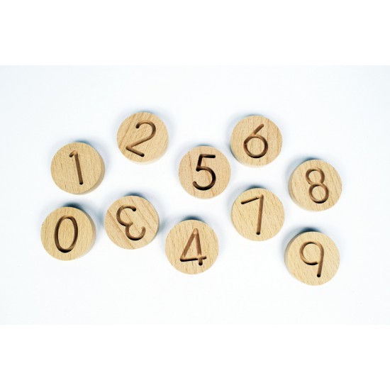 Wooden Round Figure Set - Natural Educational Wooden Toy