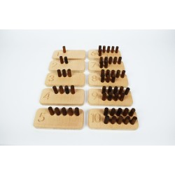 Wooden Number Sticks (Montessori - Natural) - Educational Toy