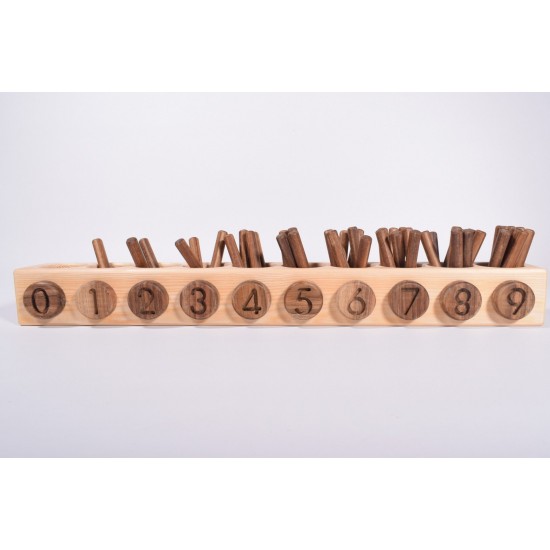 Wooden Number Sticks 2 (Montessori Material - Natural Educational Toy)