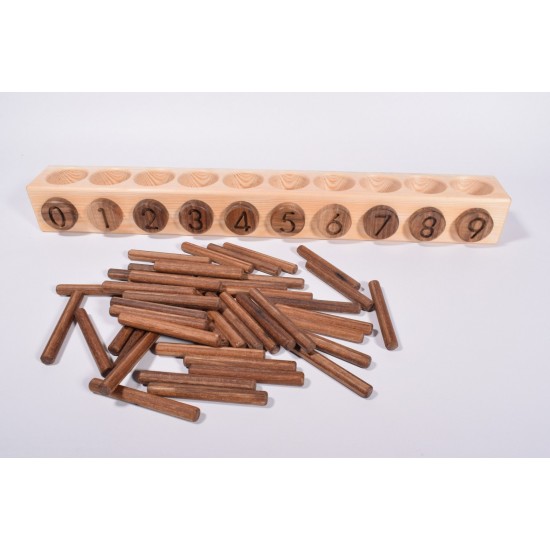 Wooden Number Sticks 2 (Montessori Material - Natural Educational Toy)