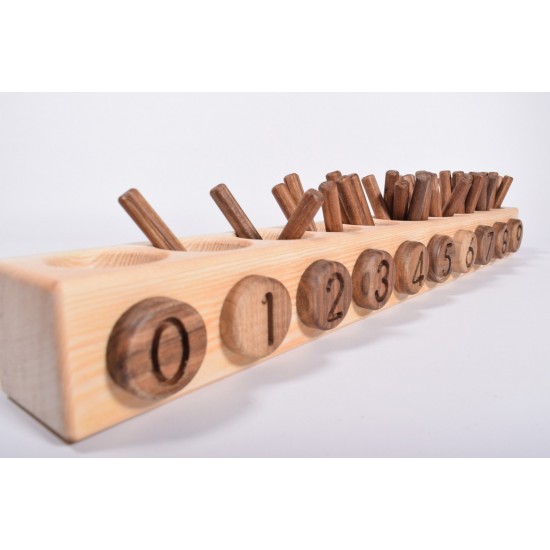 Wooden Number Sticks 2 (Montessori Material - Natural Educational Toy)