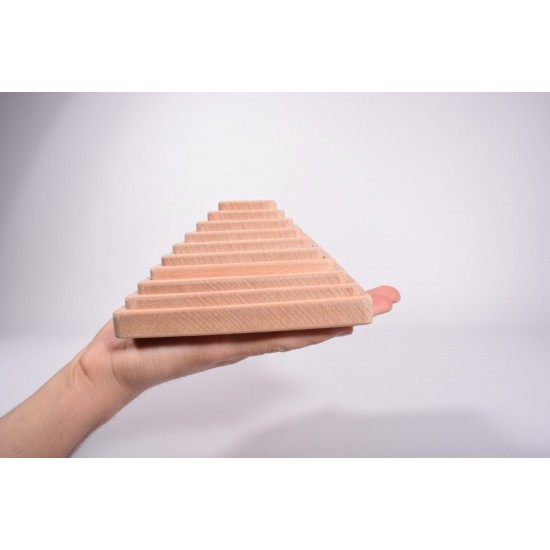 Wooden Pyramid Number Plates - Montessori Material - Natural Educational Toy