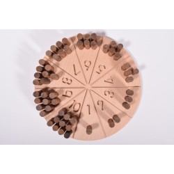 Wooden Number Sticks 3 - Montessori Material - Natural Educational Toy