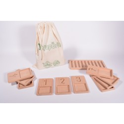 Wooden Counting Trays - Montessori Material - Natural Educational Toy