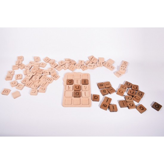 Wooden Word Game - Montessori Material - Natural Educational Toy