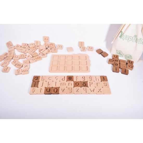 Wooden Word Game - Montessori Material - Natural Educational Toy