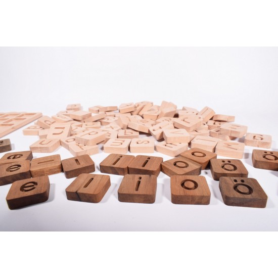 Wooden Word Game - Montessori Material - Natural Educational Toy