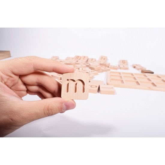 Wooden Word Game - Montessori Material - Natural Educational Toy