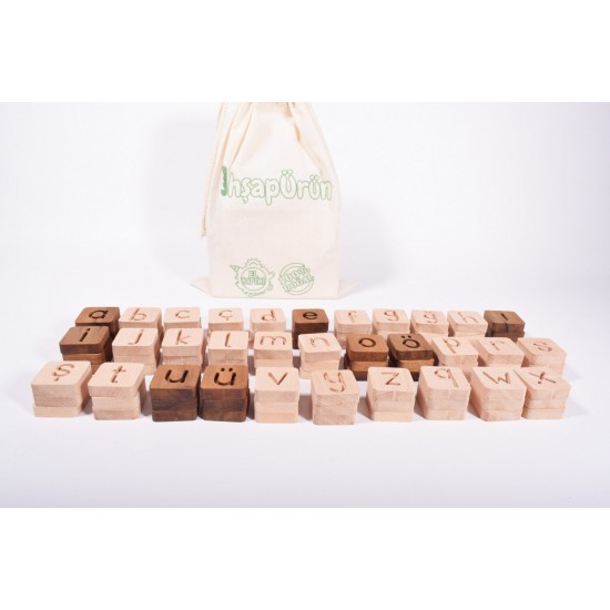 Wooden Word Game - Montessori Material - Natural Educational Toy