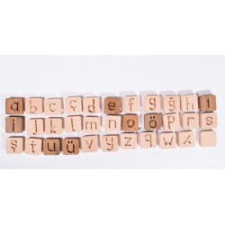 Wooden Letter Set - Natural Wooden All Letters from A to Z - Educational Toy