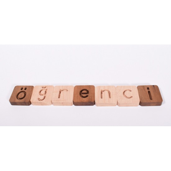 Wooden Letter Set - Natural Wooden All Letters from A to Z - Educational Toy