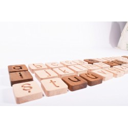 Wooden Letter Set - Natural Wooden All Letters from A to Z - Educational Toy