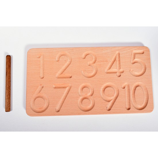 Numbers with Wooden Pen Number Board (Montessori - 100% Natural) - Educational Toy