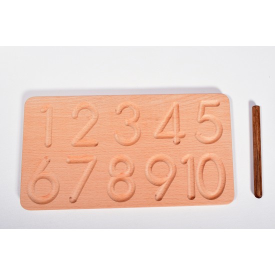 Numbers with Wooden Pen Number Board (Montessori - 100% Natural) - Educational Toy