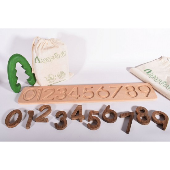 Wooden Walnut Puzzle Figures - Natural Educational Wooden Toy