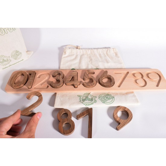 Wooden Walnut Puzzle Figures - Natural Educational Wooden Toy