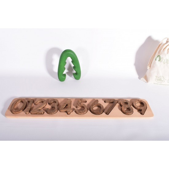 Wooden Walnut Puzzle Figures - Natural Educational Wooden Toy