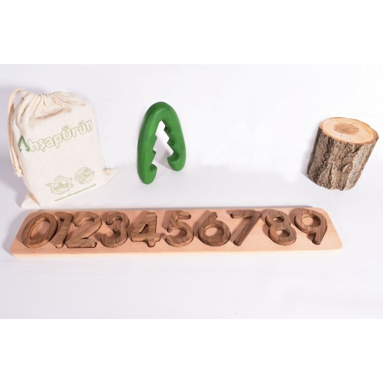 Wooden Walnut Puzzle Figures - Natural Educational Wooden Toy