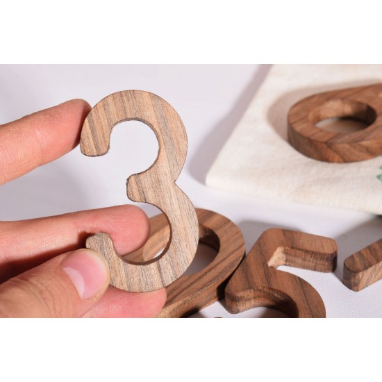 Wooden Walnut Puzzle Figures - Natural Educational Wooden Toy