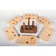 Wooden Puzzle With Holes (1-6 Numbers) - Natural Wooden Educational Toy