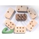 Wooden Puzzle With Holes (1-6 Numbers) - Natural Wooden Educational Toy