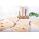 Wooden Puzzle With Holes (1-6 Numbers) - Natural Wooden Educational Toy