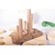 Wooden Puzzle With Holes (1-6 Numbers) - Natural Wooden Educational Toy