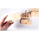 Wooden Puzzle With Holes (1-6 Numbers) - Natural Wooden Educational Toy