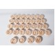 Wooden Round Letter Set - Natural Wooden All Letters - Educational Toy