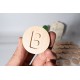 Wooden Round Letter Set - Natural Wooden All Letters - Educational Toy