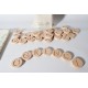 Wooden Round Letter Set - Natural Wooden All Letters - Educational Toy