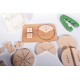 Wooden Mathematics Table of Fractions (Montessori - 100% Natural) - Educational Toy