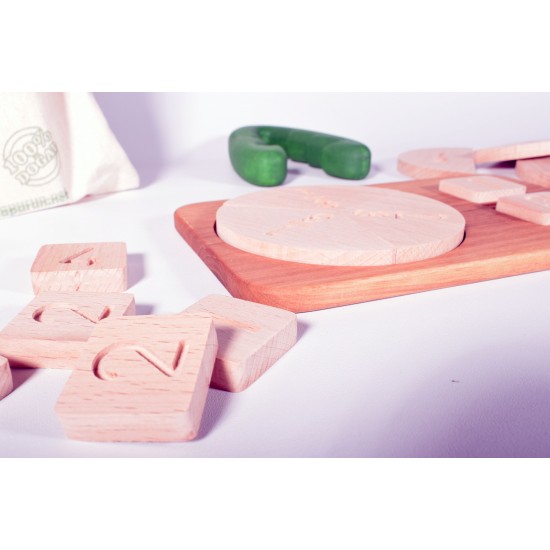 Wooden Mathematics Table of Fractions (Montessori - 100% Natural) - Educational Toy