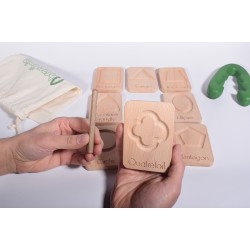 Wooden English Geometric Shapes (Montessori - 100% Natural)-Educational Toy