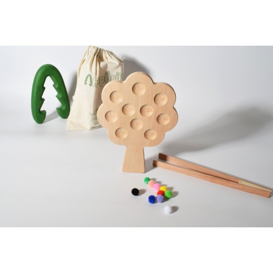 Wooden Claw Wood Toy (Montessori - 100% Natural)