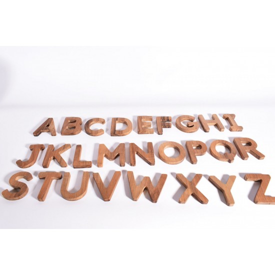 Wooden Walnut Letter Set (English - Large)