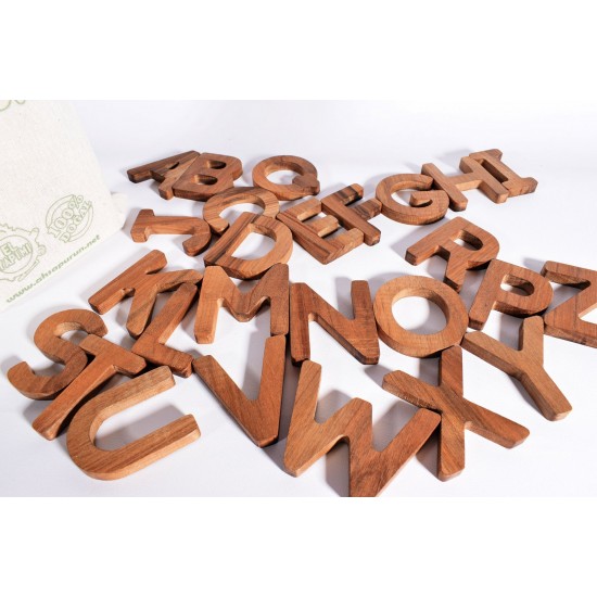 Wooden Walnut Letter Set (English - Large)