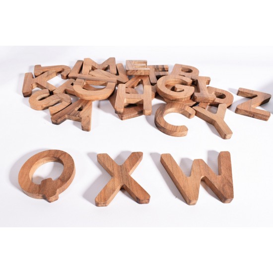 Wooden Walnut Letter Set (English - Large)