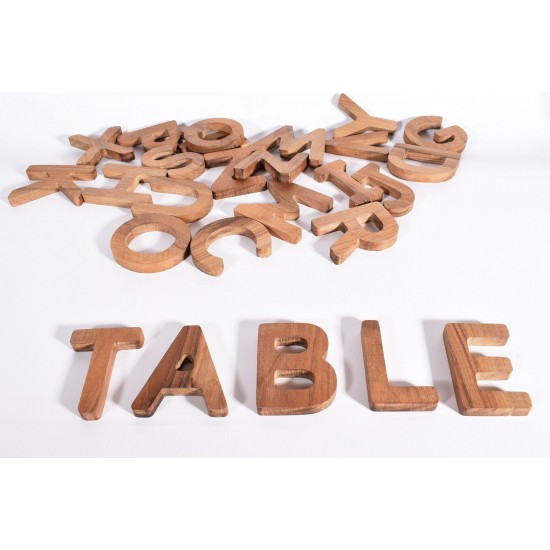 Wooden Walnut Letter Set (English - Large)