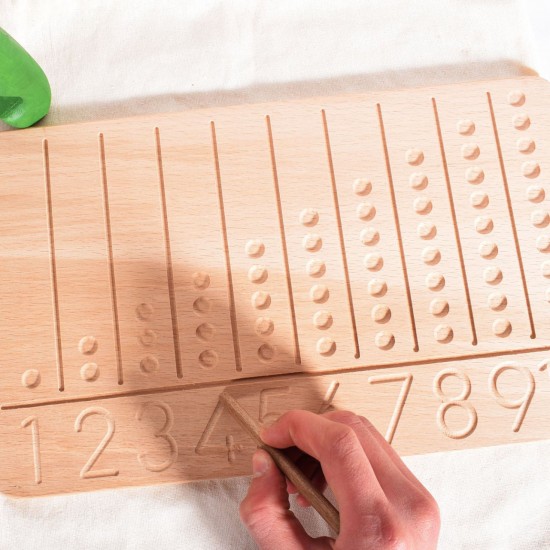 Wooden Numbers Scoreboard (With Pen and Pompom)
