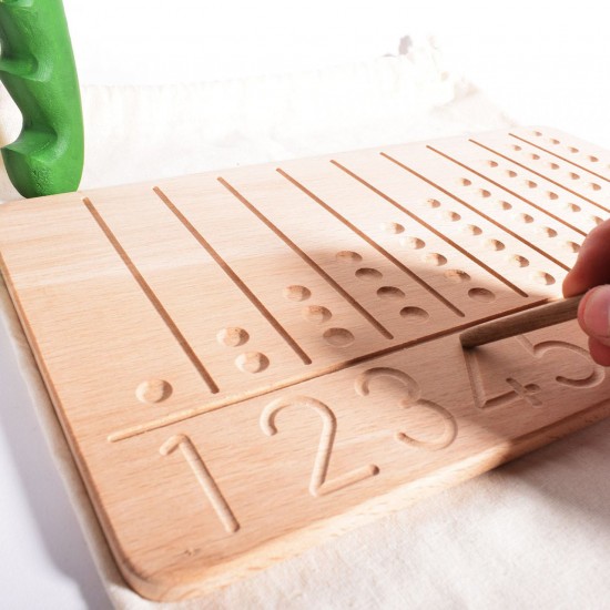 Wooden Numbers Scoreboard (With Pen and Pompom)