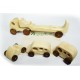 Wooden Toy Truck + 3 Toy Cars - Natural Wooden Toy Vehicle