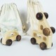 Geometric Wooden Toy Cars - Natural