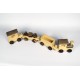 Wooden Toy Train Set - Natural Large 4 Wagons