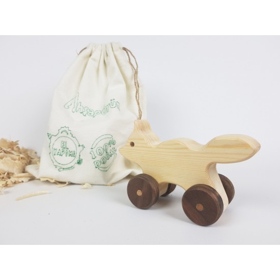 Fox Wooden Toy Car - Natural